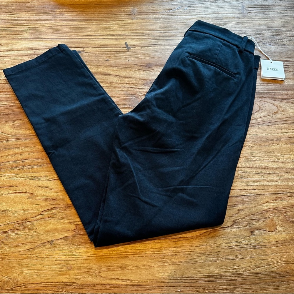 Paper Wardrobe Women’s Italy Rachel Cotton Stretch Trousers Pants Straight Leg